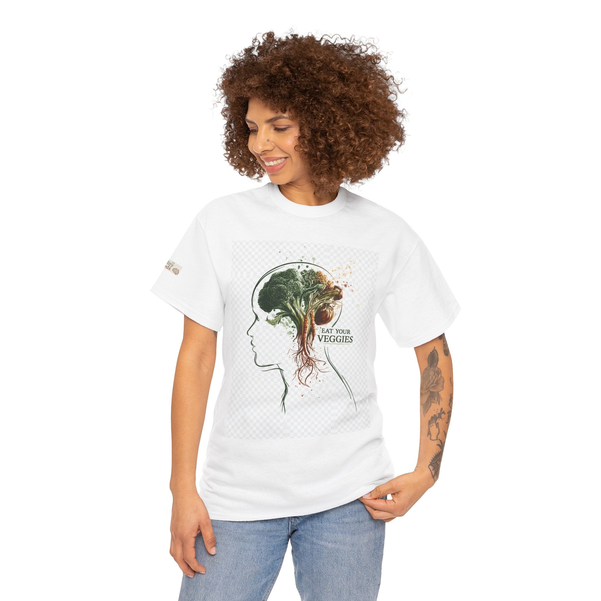 Eat Your Veggies T-Shirt — Broccoli Brain Illustration Tee
